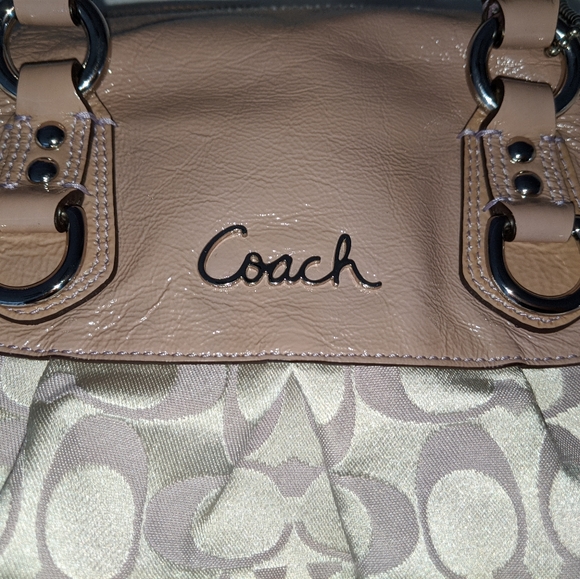 Coach Ashley Signature Sateen Satchel Bag - Picture 5 of 16